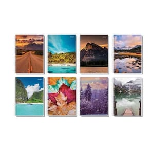Caderno Espiral 1/4 Capa Flexível 48 Folhas Pequeno Kit 20Un