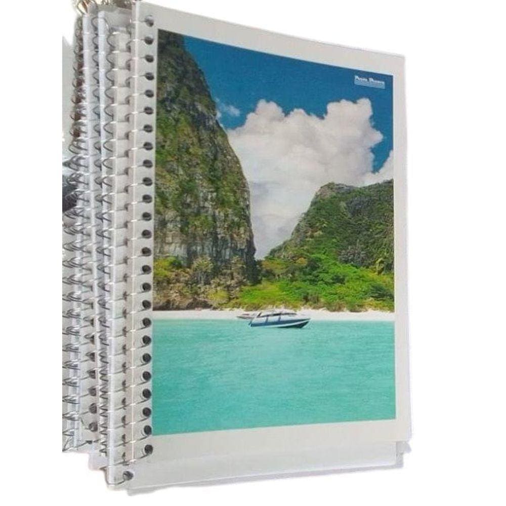 Caderneta Espiral Capa Dura 1/8 Com 80 Folhas Kit 5Un