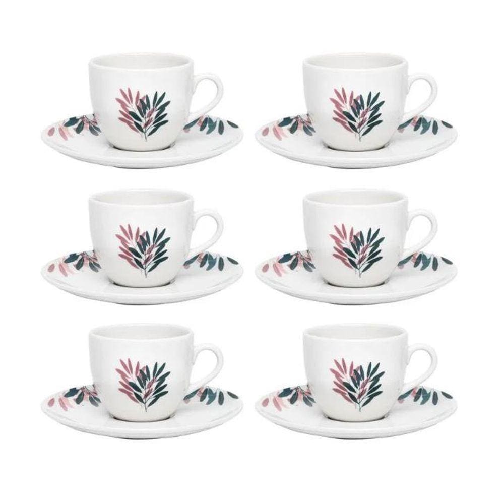 Conjunto De 6 Xícaras Grandes 200 Ml Com Pires Coup Selva