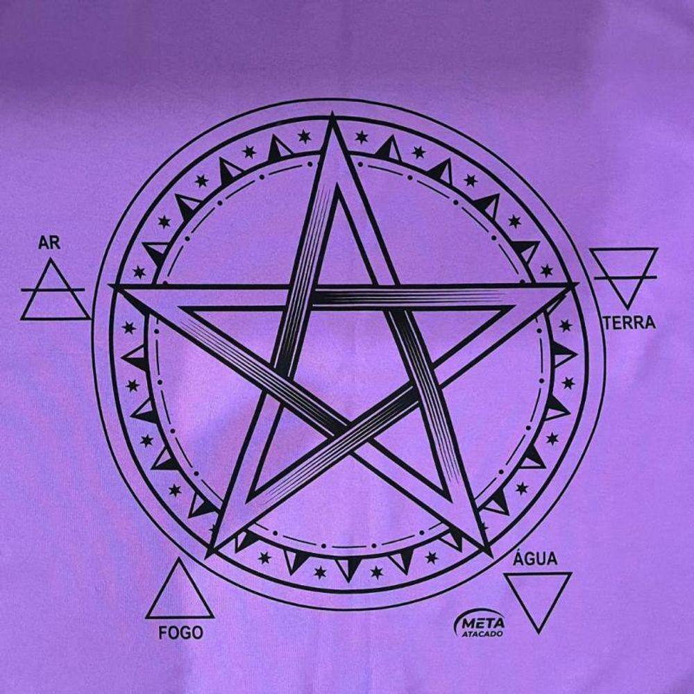 Toalha Pentagrama Tecido Jogo Cartas Tarot - Selecione A Cor