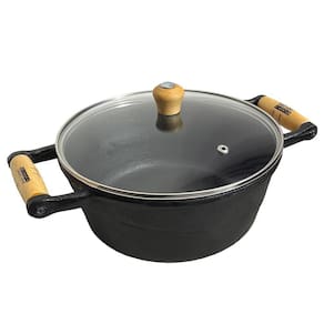Panela Caçarola Ferro Alça Madeira Vidro 16cm - Casa Jardim