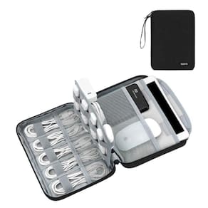 Case Organizador p/ Acessórios Eletrônicos Preto 22,6cm