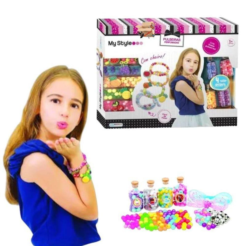 Kit Bijuteria Miçanga My Style Pulseira Perfumada Com Cheiro