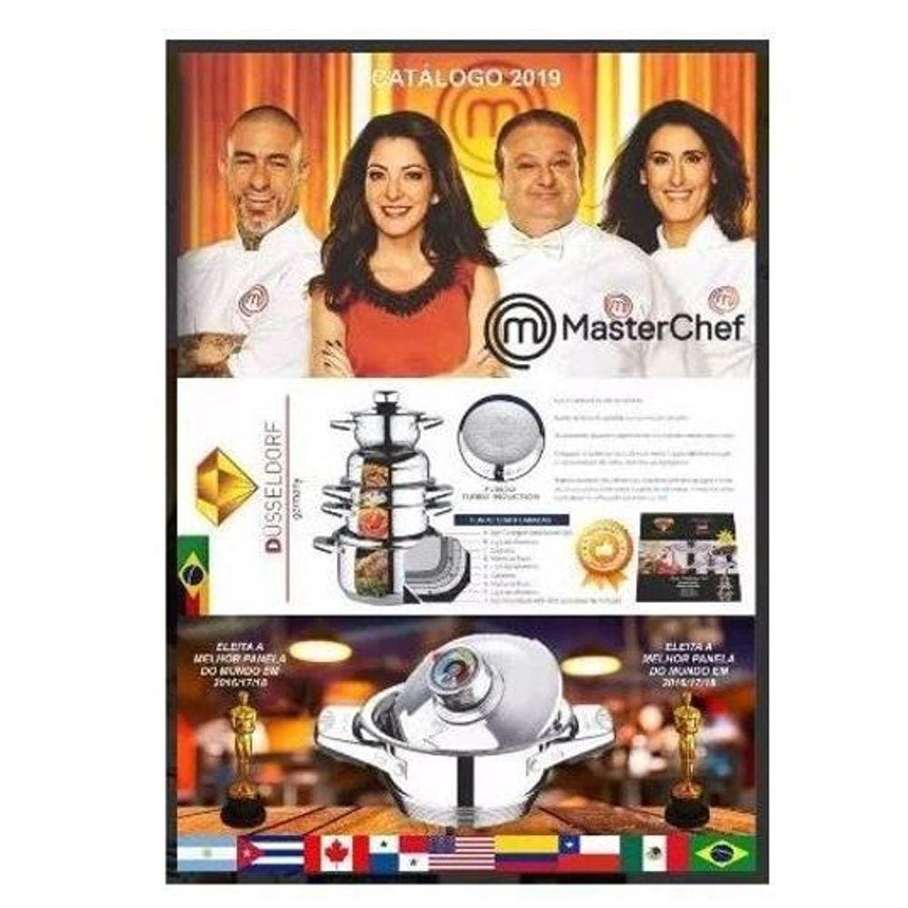 Jogo de Panelas 19 Pcs em Aço Inox Sameellihos SA