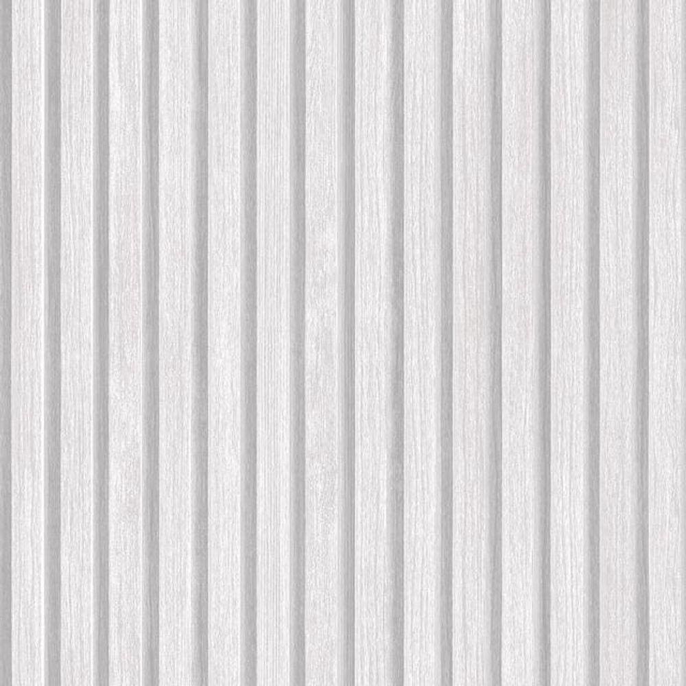 Papel De Parede Vinilico Estilo Ripado Branco - Unique 5065.