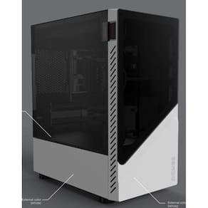 Gabinete Gamer PCYES White Ghost - Lateral em Vidro - Mid-Tower - USB 3.0 - ATX - 3 Ventoinhas - Branco