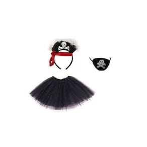 Fantasia De Pirata Tiara Saia Tapa Halloween Carnaval Festas