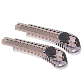 Kit 2 Estilete De Aluminio Ajax Profissional 1 Lamina 18Mm