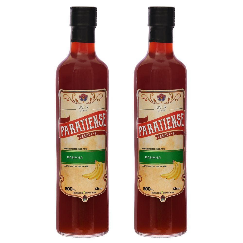 Kit 2 Licores Banana Paratiense 500 Ml