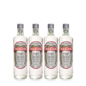 Kit 4 Cachaça Prata Paratiana 700 Ml