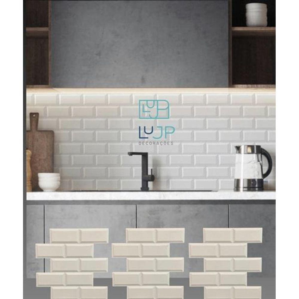 14 Painel Flexivel 3D De Parede Tijolinho Retro 3D 50 X50Cm