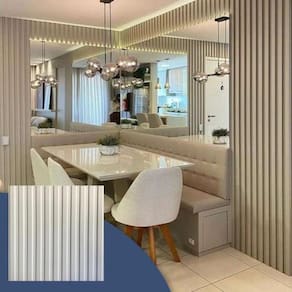 8 Painel Ripado Placas 3D Revestimento Parede Pvc 50X50Cm