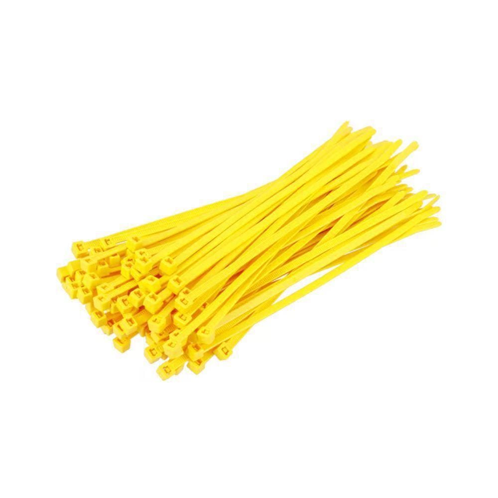 Abraçadeira Nylon Starfer Amarela 300Mm X 3,6Mm 100