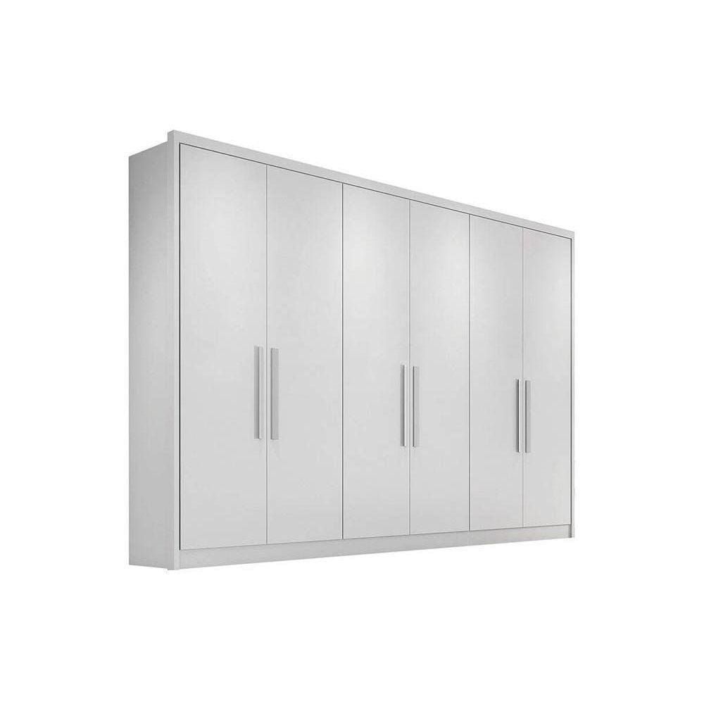 Guarda Roupa Casal 6 Portas e 8 Gavetas Robust Plus Branco - Novo Horizonte