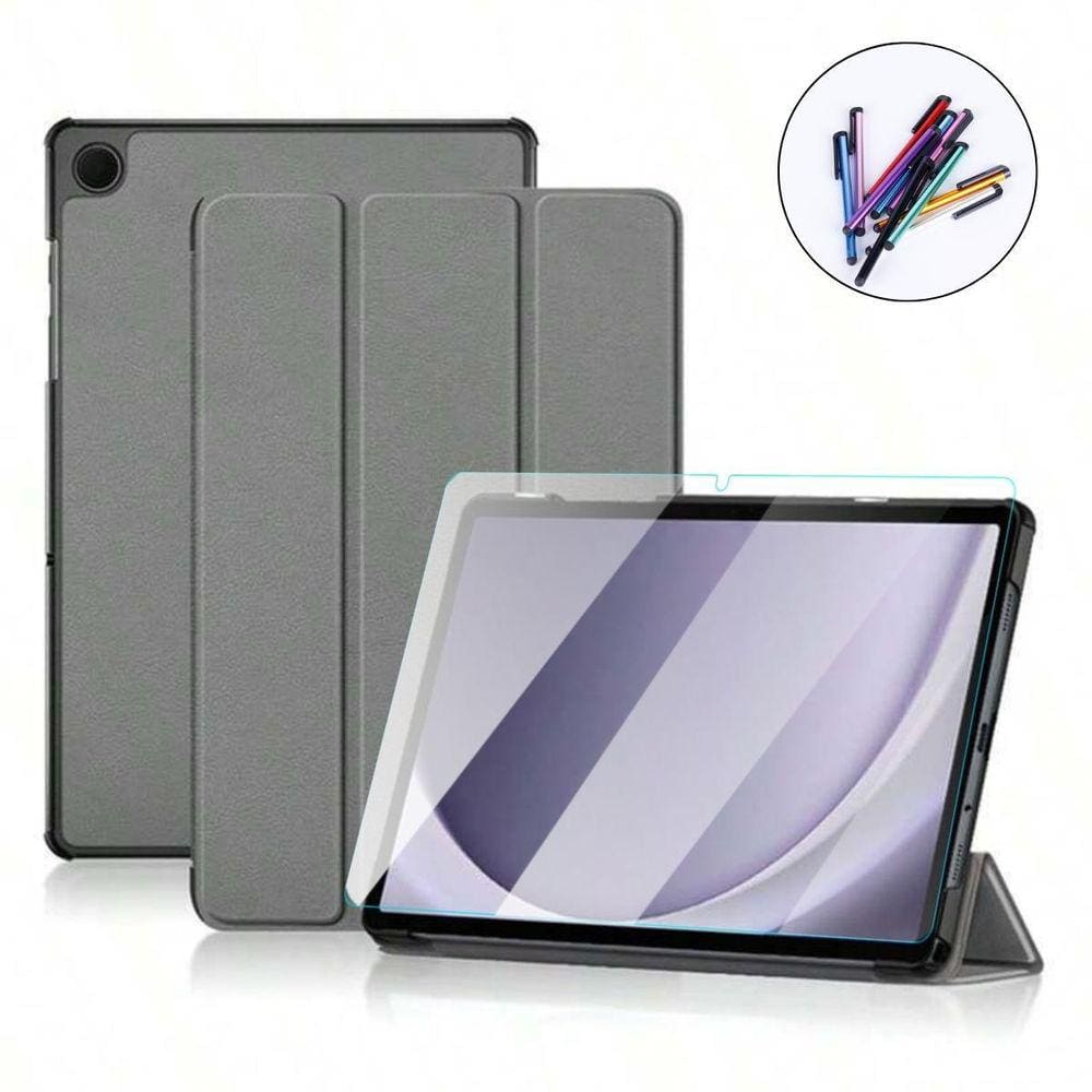 Case Couro + Caneta + Vidro Para Para Tab Samsung A9+ X216