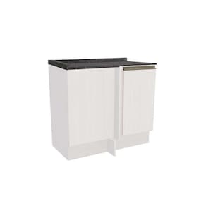 Balcão de Cozinha Modulado Maxxi G748 Canto Reto 1 Porta c/Tampo 80cm Branco/Cinzel - Kappesberg