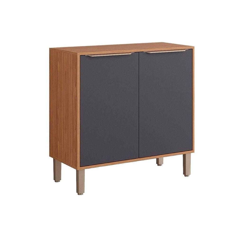 Gabinete de Cozinha Modulado Balcão Divina c/2 Portas e Tampo 80 cm Freijo/Titanium - MGM