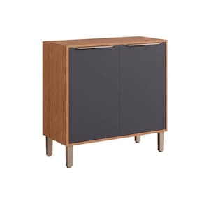 Gabinete de Cozinha Modulado Balcão Divina c/2 Portas e Tampo 80 cm Freijo/Titanium - MGM