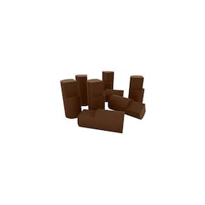 Fechamento de Cozinha Modulado Kit 8Un Pés Madeira P/ Balcão Castanho - Henn