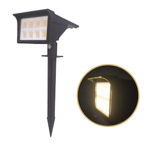 Luminária Solar Jardim Decoração Espeto 30w LED Luz Amarela