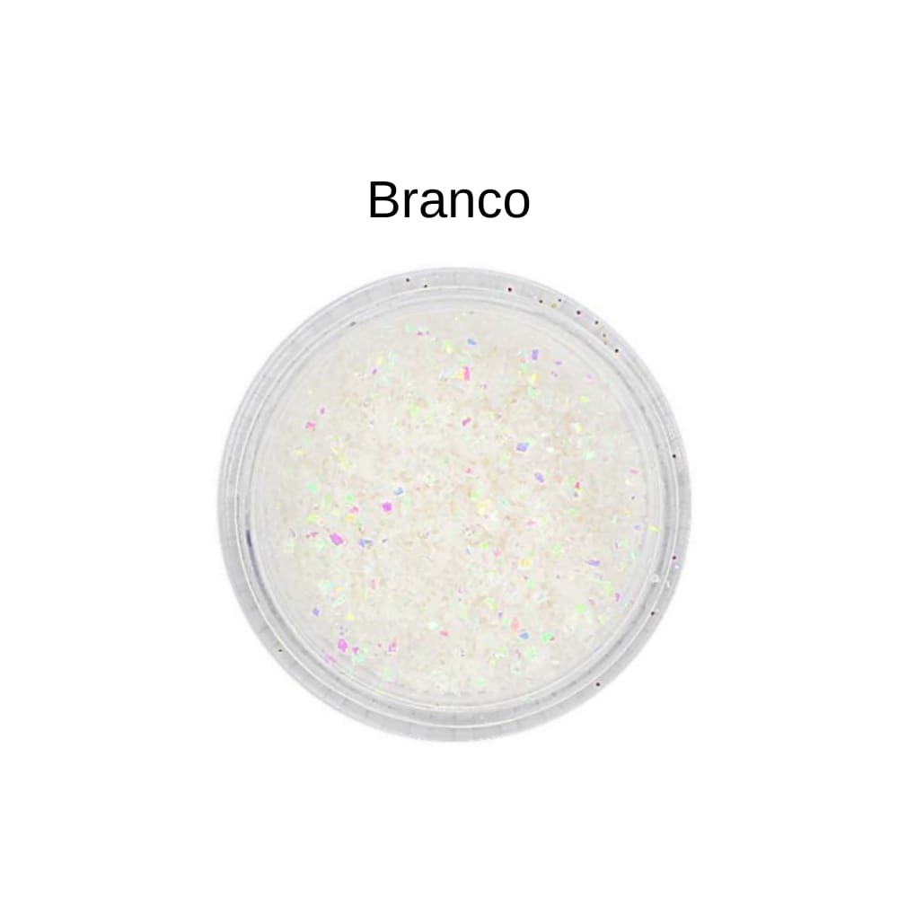 Glitter Flocado Maquiagem Rosto Corpo Cabelo Purpurina Brilho Grosso Holográfico Artístico Corporal Facial Make Carnaval