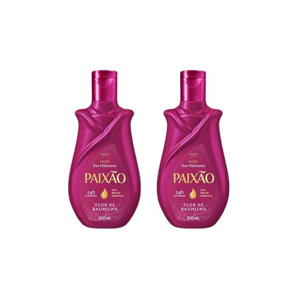 Hidratante Corporal Paixao 200Ml Flor Baunilha - Kit Com 2Un
