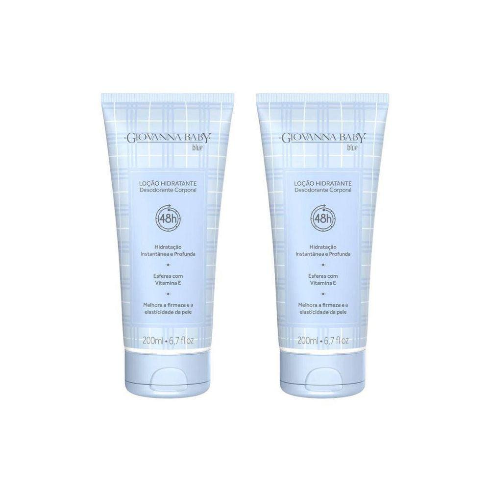 Hidratante Corporal Giovanna Baby 200Ml Azul - Kit Com 2Un