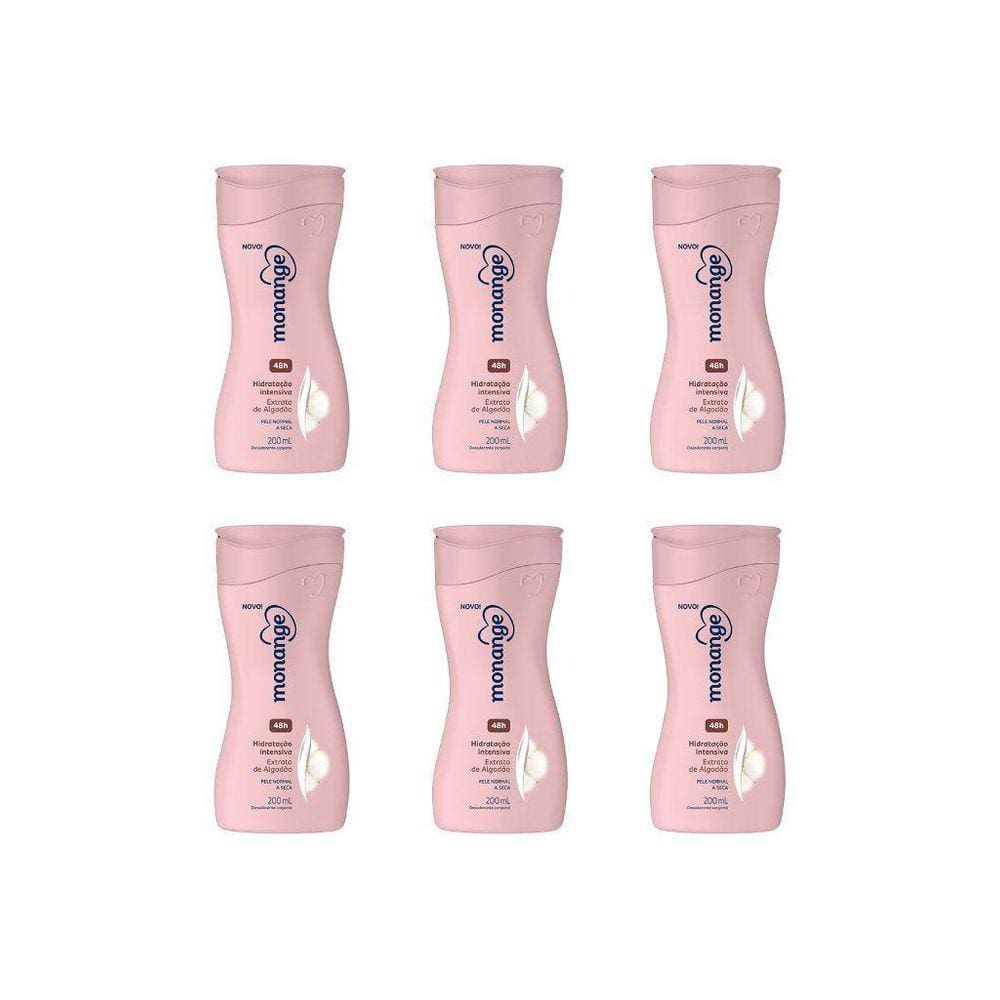 Hidratante Corporal Monange 200Ml Extra De Algodão-Kit C/6Un