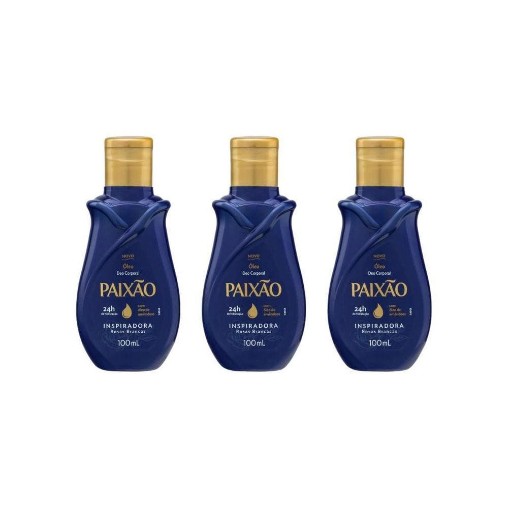 Oleo Corporal Paixao 100Ml Inspiradora-Kit C/3Un