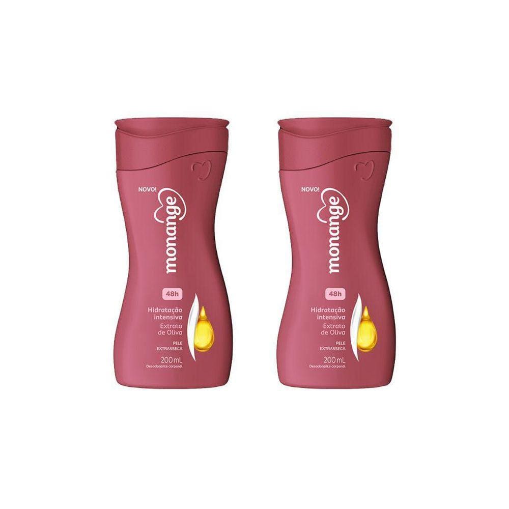 Hidratante Corporal Monange 200Ml Extrato De Oliva-Kit C/2Un