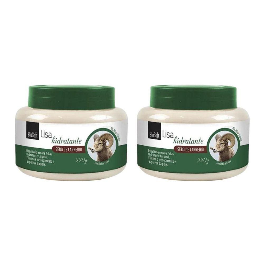 Creme Hidratante Corporal Bio Soft 220G Carneiro - Kit C/2Un