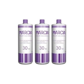 Agua Oxigenada Marcia 900Ml 30 Volumes Cremosa - Kit Com 3Un