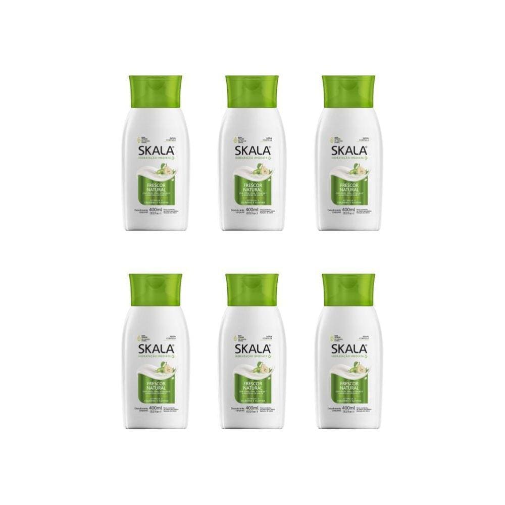 Hidratante Corporal Skala 400Ml Frescor Natural-Kit C/6Un