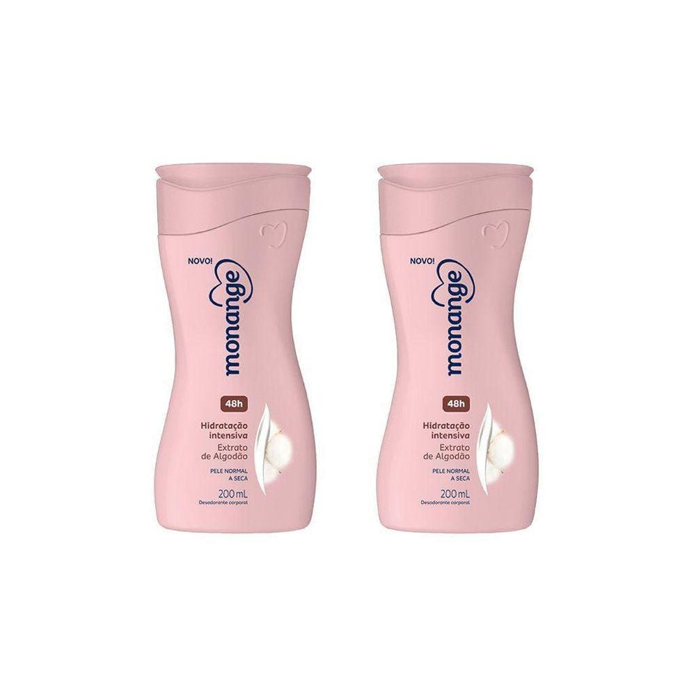 Hidratante Corporal Monange 200Ml Extra De Algodão-Kit C/2Un