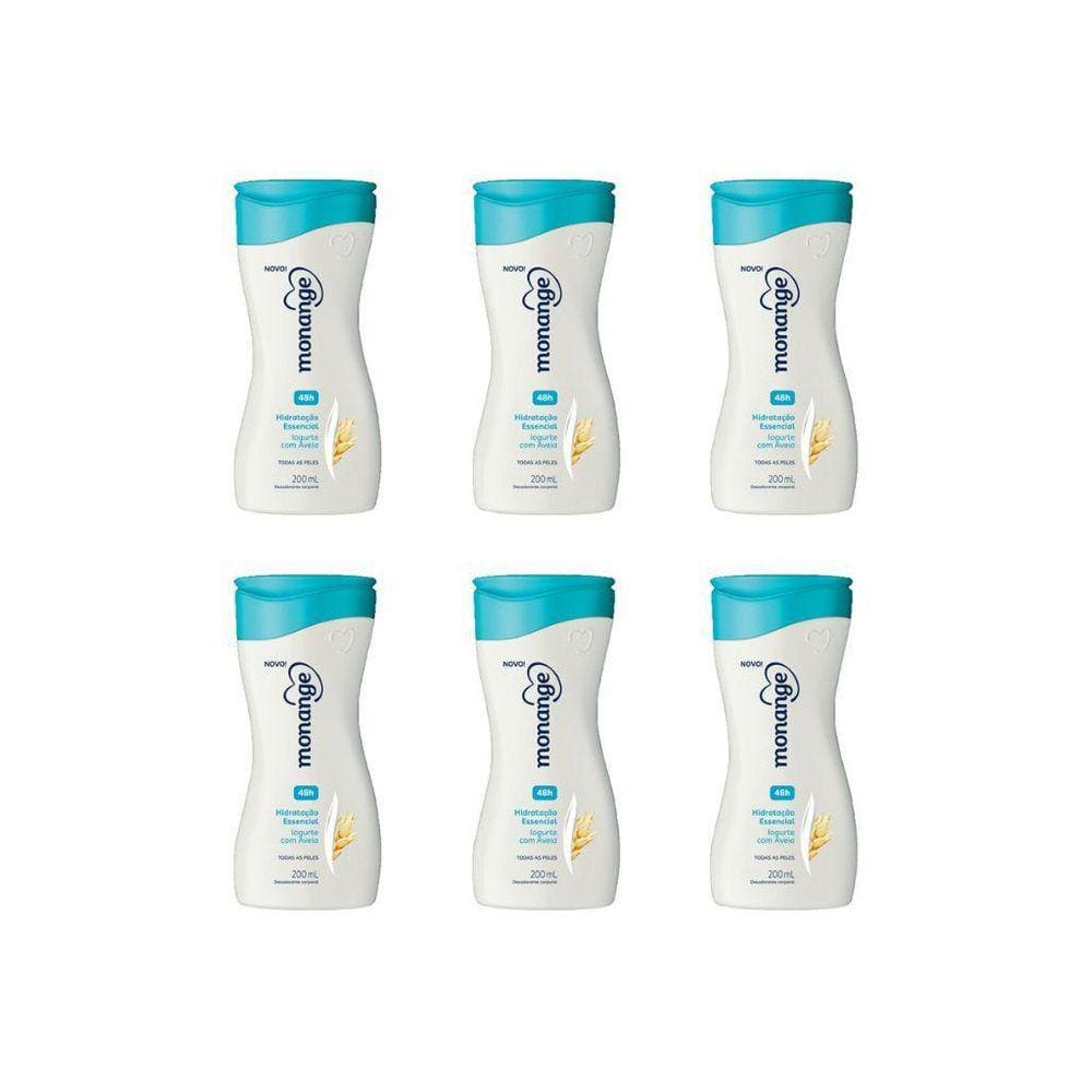Hidratante Corporal Monange 200Ml Iogurte Aveia-Kit C/6Un