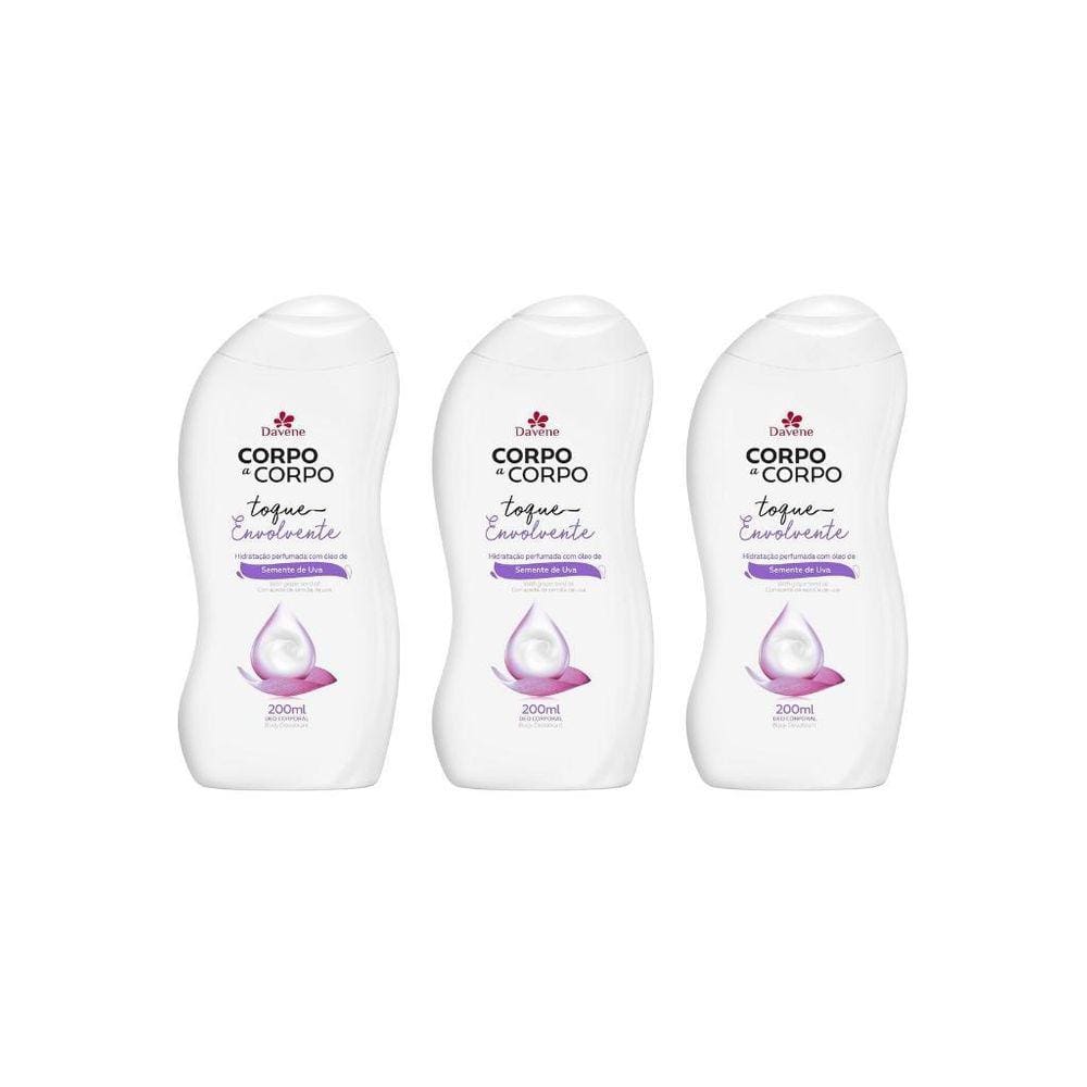 Hidratante Corporal Davene Corpo A Corpo 200Ml Env-Kit C/3Un