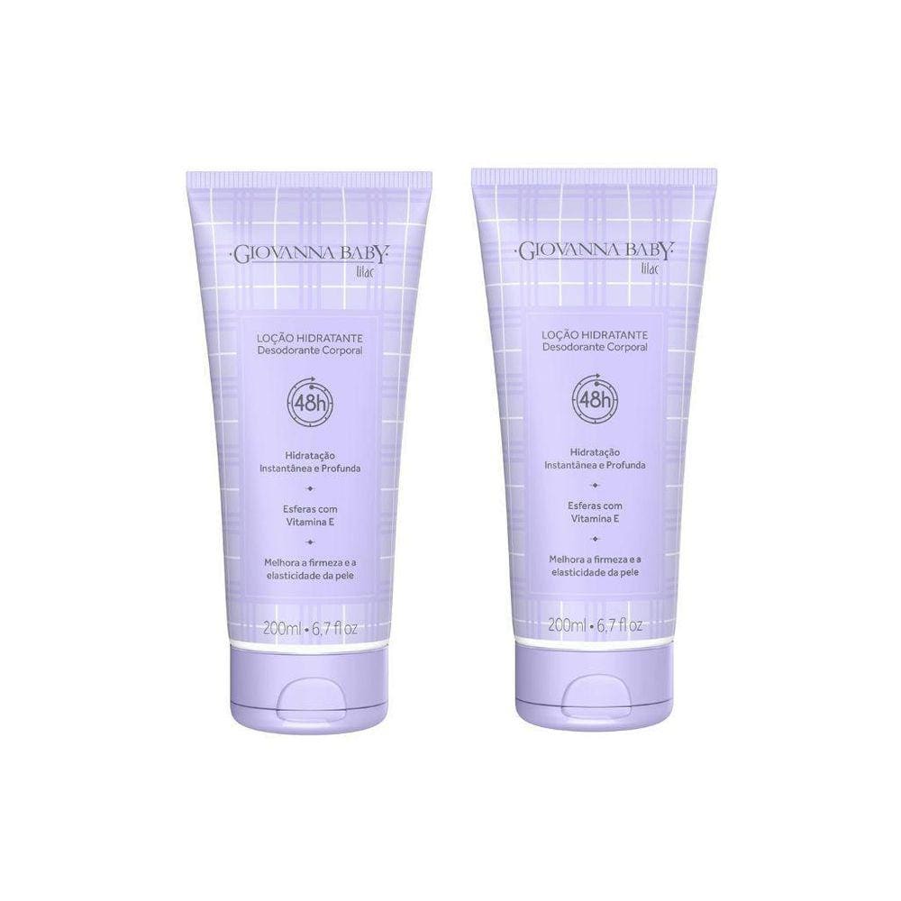 Hidratante Corporal Giovanna Baby 200Ml Lilas - Kit Com 2Un