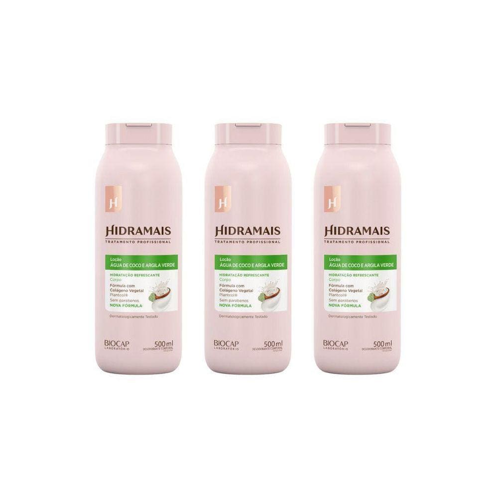 Hidratante Corporal Hidramais 500Ml Coco E Arg Ver-Kit C/3Un