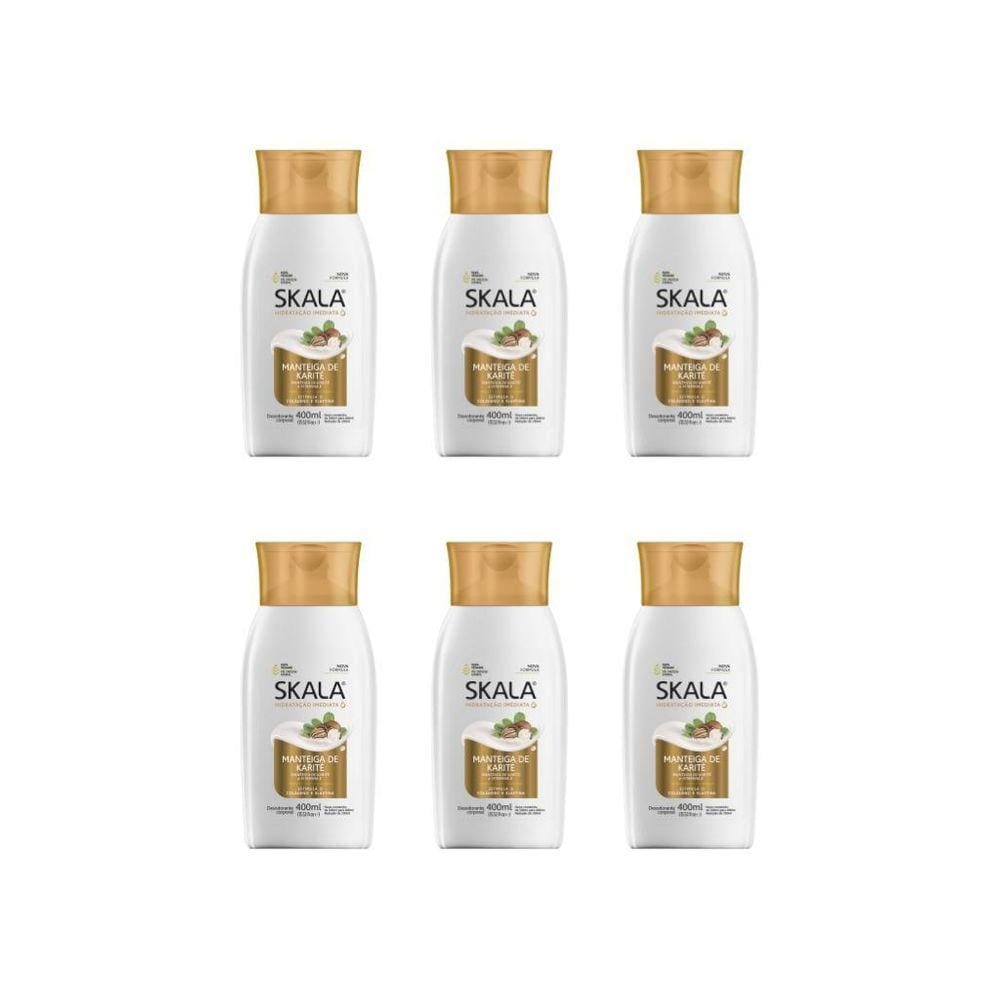 Hidratante Corporal Skala 400Ml Manteiga De Karité-Kit C/6Un
