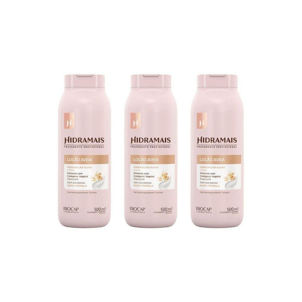 Hidratante Corporal Hidramais 500Ml Aveia - Kit Com 3Un