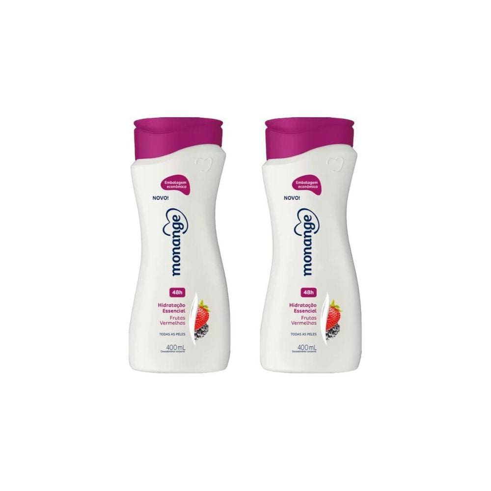 Hidratante Corporal Monange 400Ml Frutas Vermelhas-Kit C/2Un