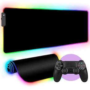 Mouse Pad Gamer RGB com Led 80x30cm + CONTROLE COMPATÍVEL PS4/PC