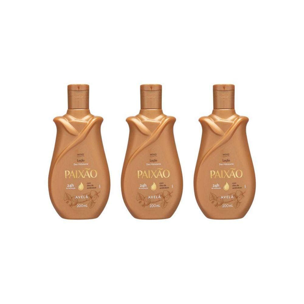 Hidratante Corporal Paixao 200Ml Avela - Kit Com 3Un