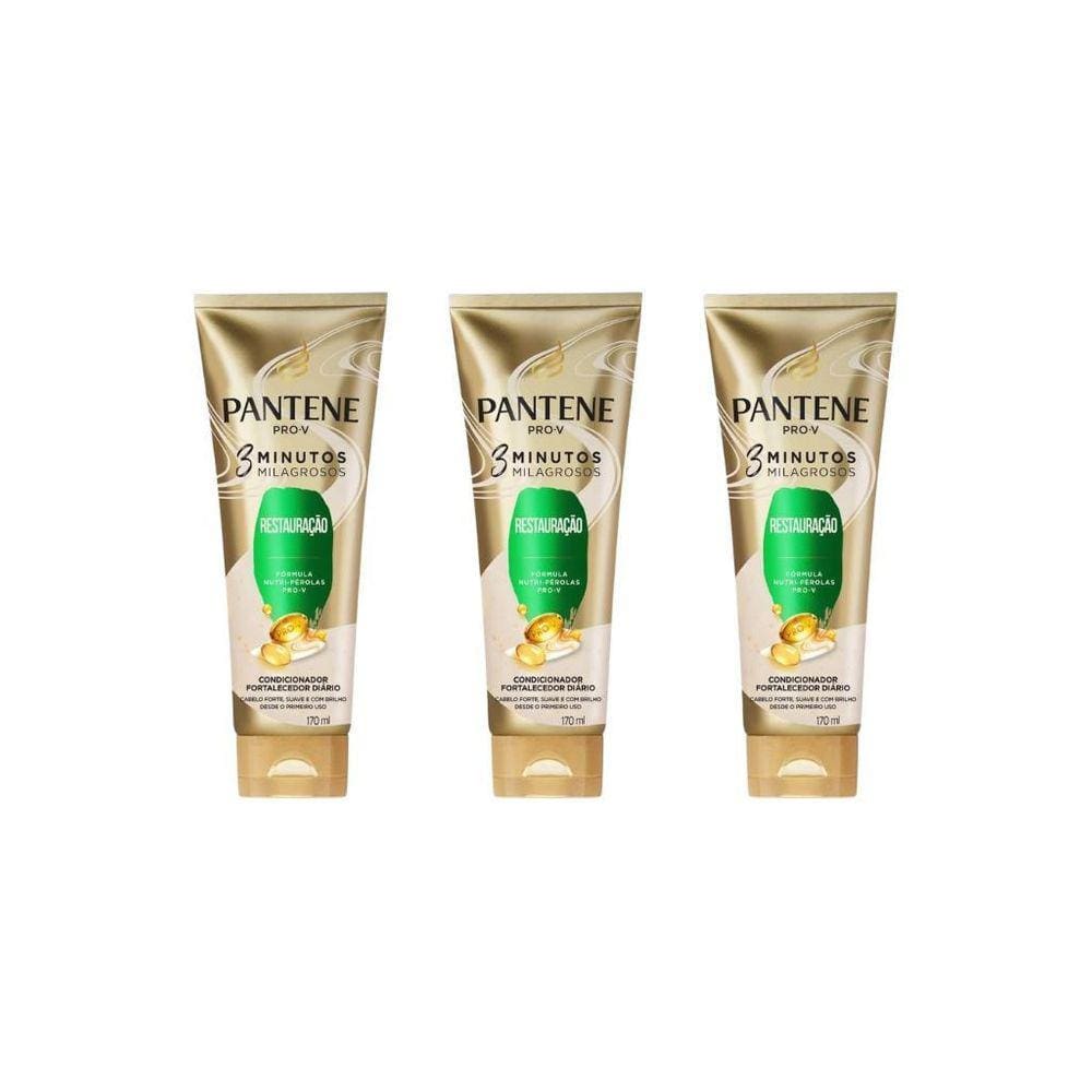Condicionador Pantene 3 Min Milag Restaur 170Ml-Kit C/3Un
