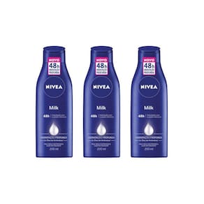 Hidratante Corporal Nivea 200Ml Milk Extra Seca - Kit 3Un