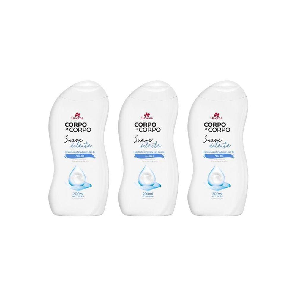 Hidratante Corporal Davene Corpo A Corpo 200Ml Sv-Kit C/3Un