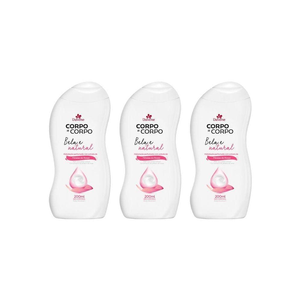 Hidratante Corporal Davene Corpo A Corpo 200Ml Nat-Kit C/3Un