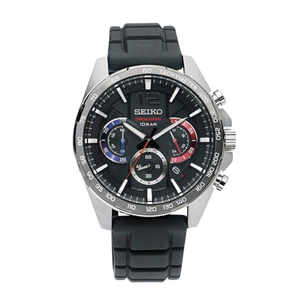 Relógio Seiko Essentials Cronógrafo Preto Ssb347