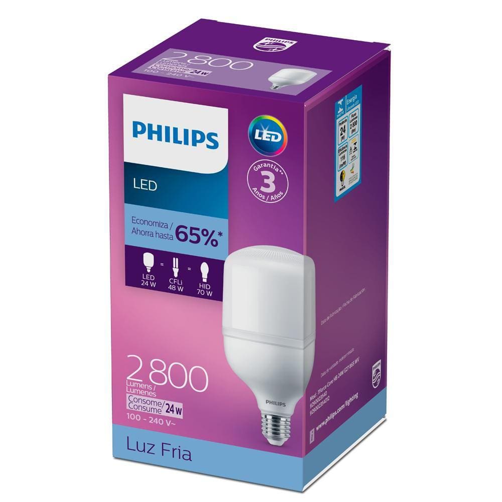 Lâmpada Led Philips alta potência 24W BR fria 6500K BV E27