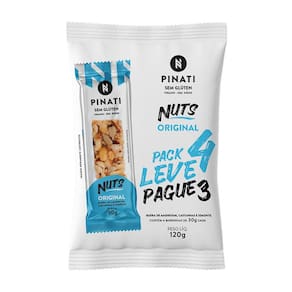 Barra De Cereais Pinati Nuts Tradicional Leve 4 Pague 3 Com 4 Unidades De 30G Cada